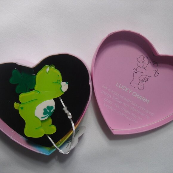ERSTWILDER X CARE BEARS Good Luck Lucky Charm Brooch Limited Edition NIB NWT - Picture 1 of 7